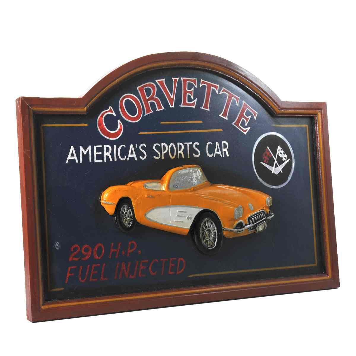 Quadro Legno con Auto cm.33x60xh2 | Vacchetti