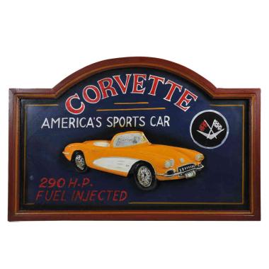 Quadro Legno con Auto cm.33x60xh2 | Vacchetti