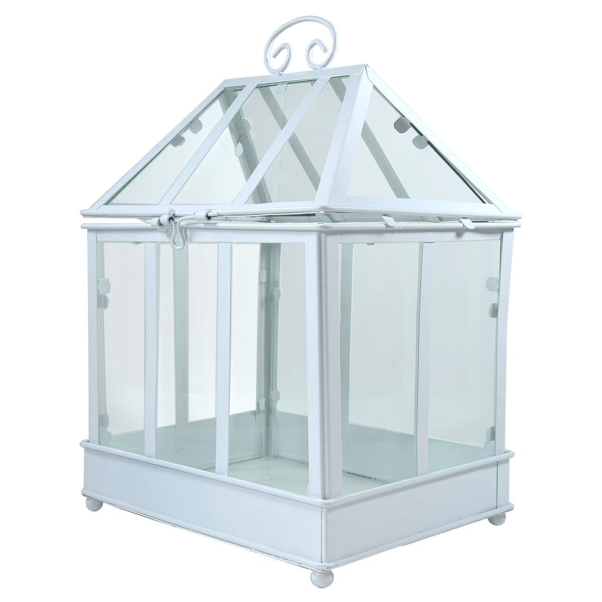 Lanterna cm.20x25xh35 Metallo Serra Bianca |Vacchetti