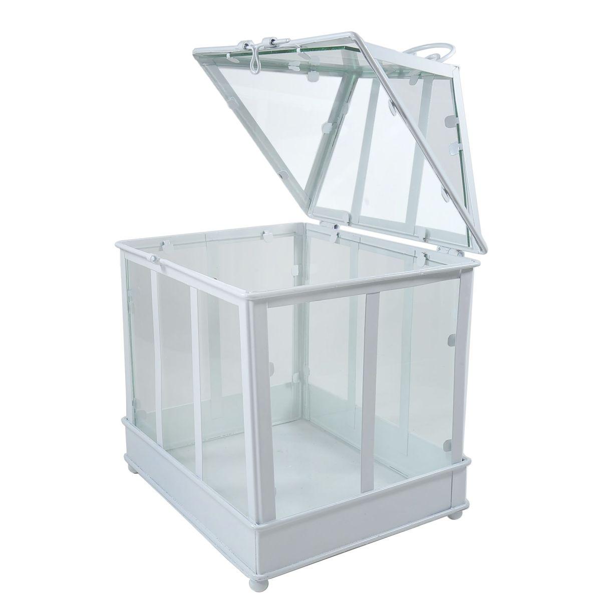 Lanterna cm.20x25xh35 Metallo Serra Bianca |Vacchetti