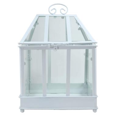 Lanterna cm.20x25xh35 Metallo Serra Bianca |Vacchetti