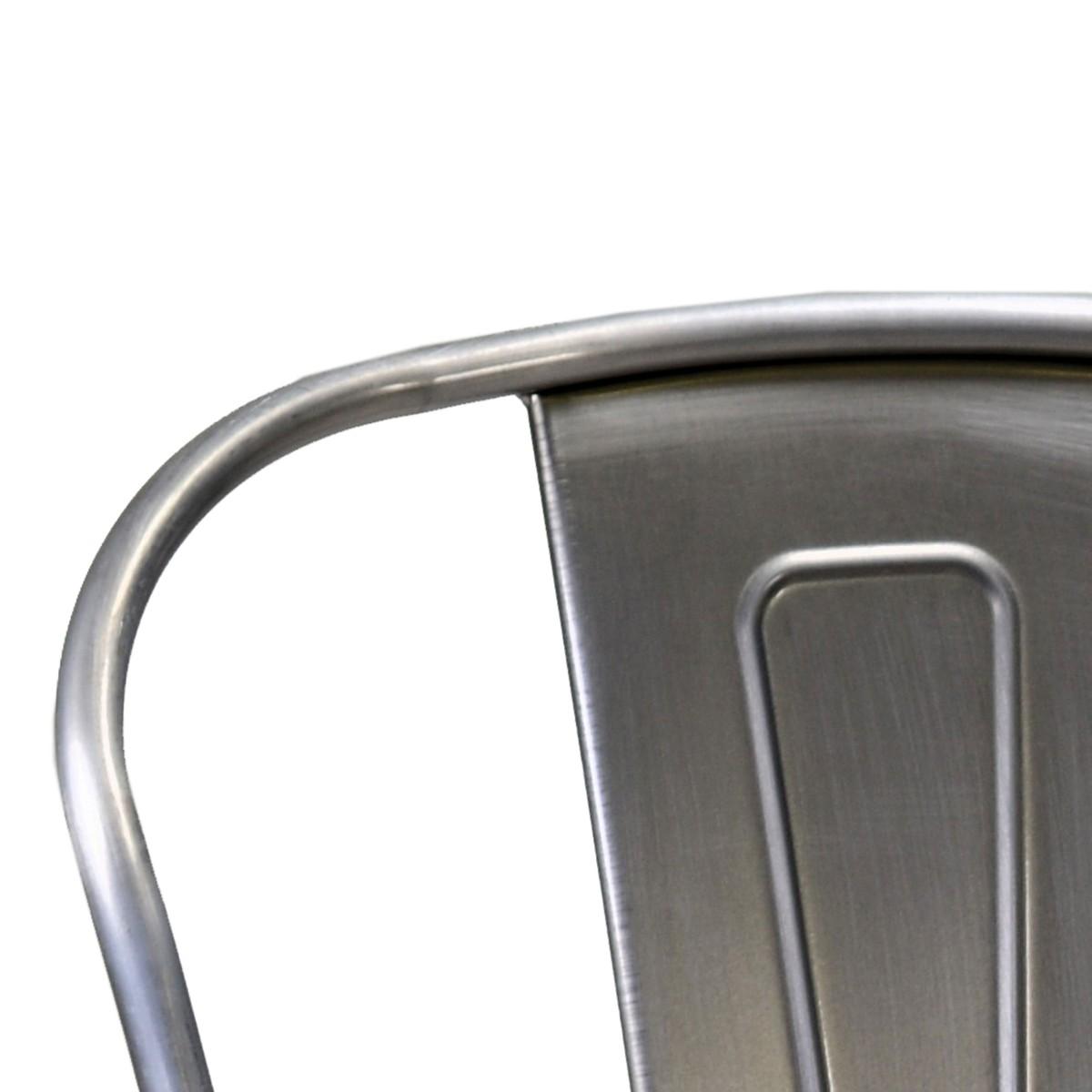 Sedia Bristol Metallo Grigio cm.45x51x85 | Vacchetti