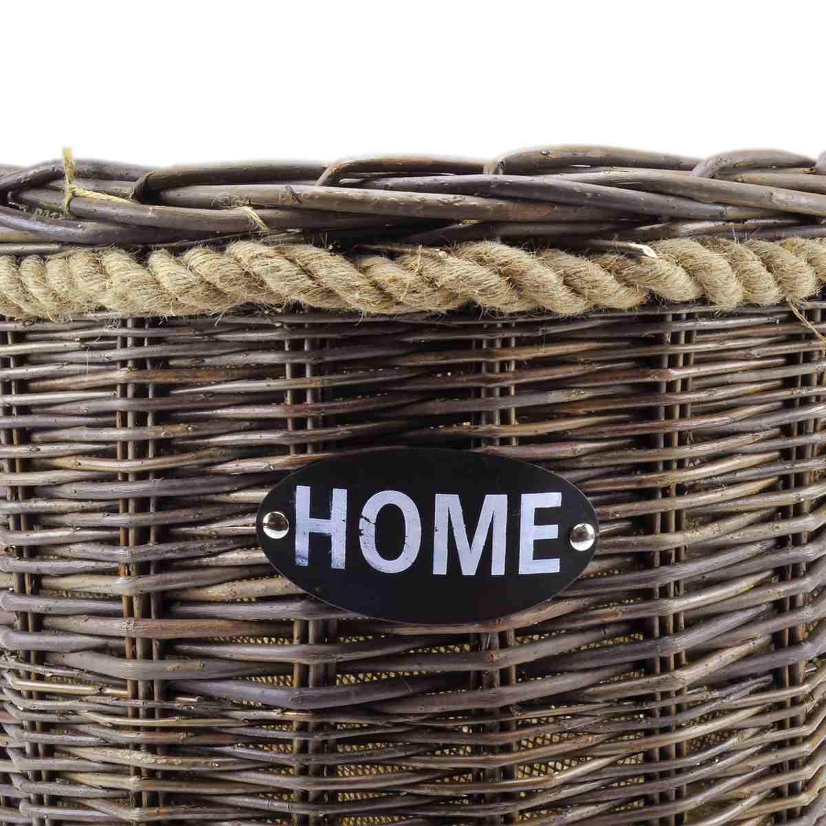 Cesto Vimini Portalegna Noce Home cm.35x28 | Vacchetti