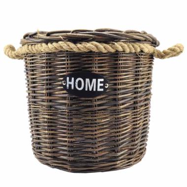 Cesto Vimini Portalegna Noce Home cm.35x28 | Vacchetti