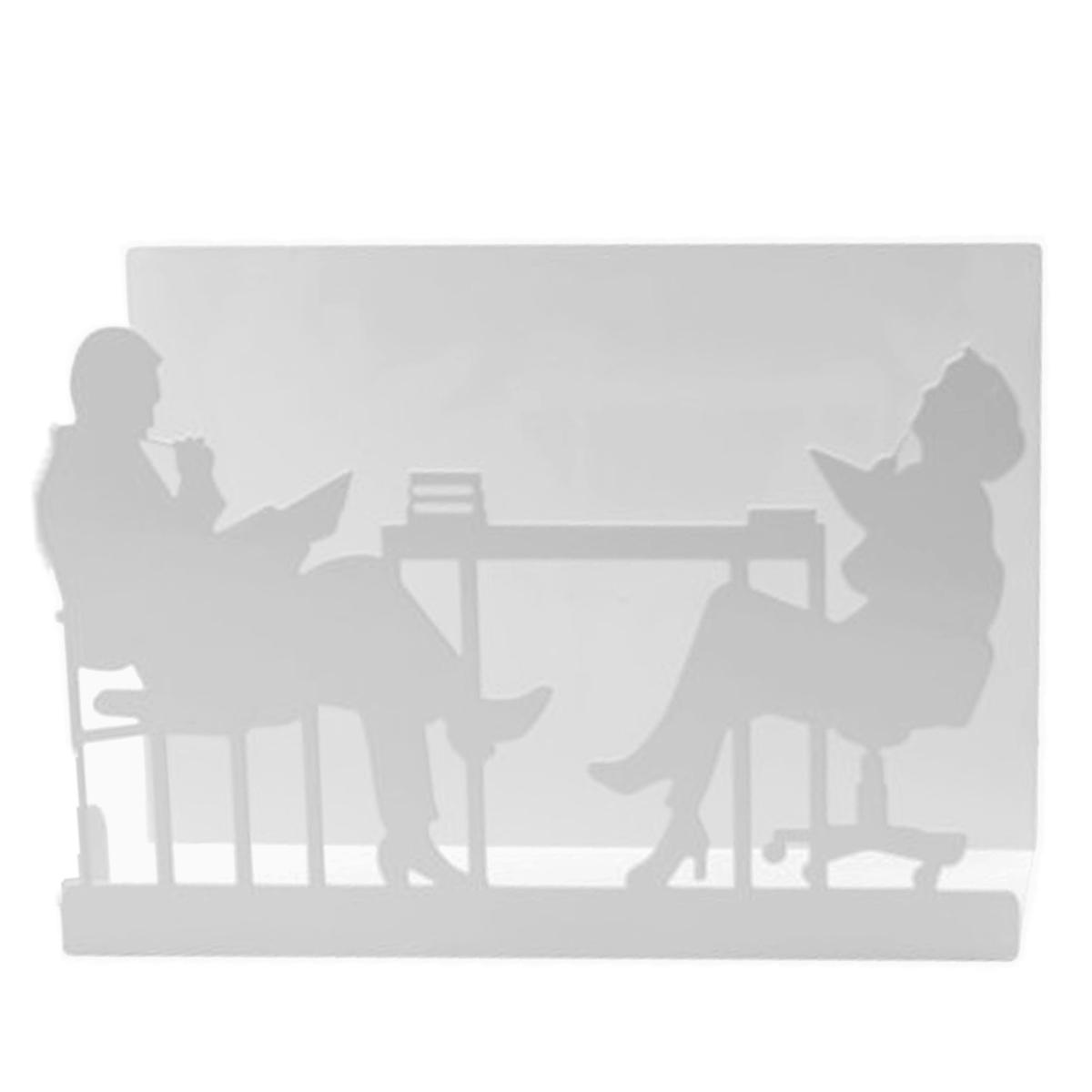 Portariviste Metallo Bianco con Sagome cm.35 |Vacchetti