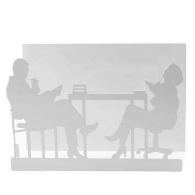 Portariviste Metallo Bianco con Sagome cm.35 |Vacchetti