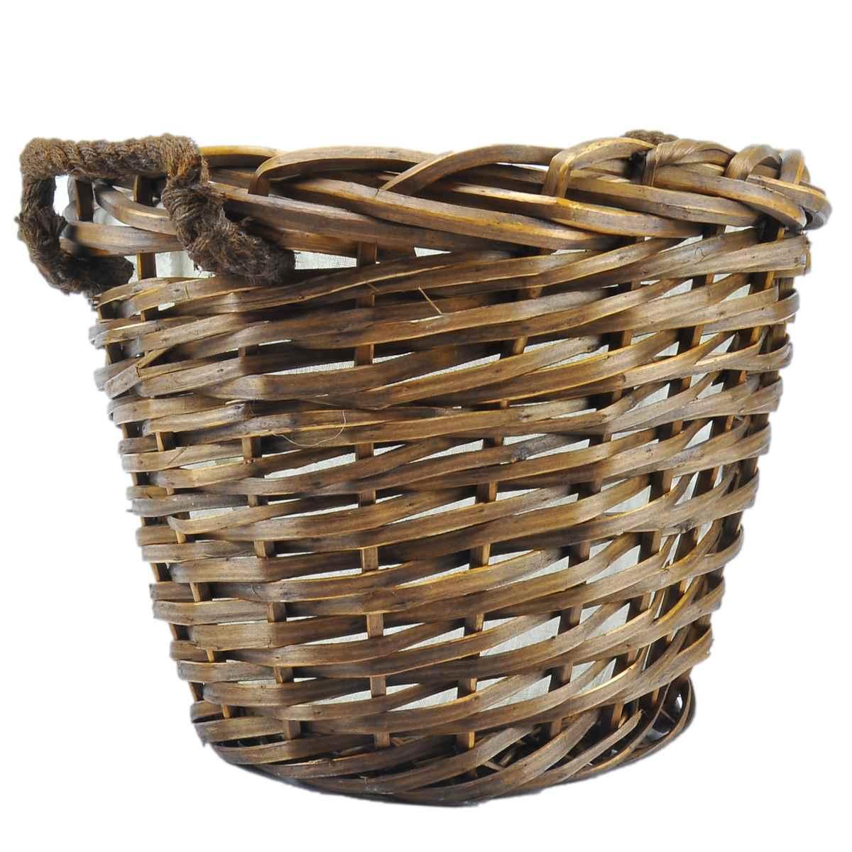 Cesto Vimini Portalegna Noce cm.45x35x32 | Vacchetti