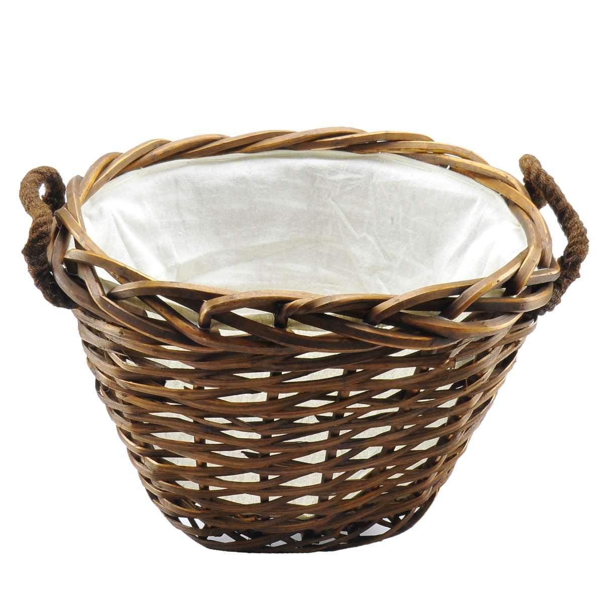 Cesto Vimini Portalegna Noce cm.45x35x32 | Vacchetti