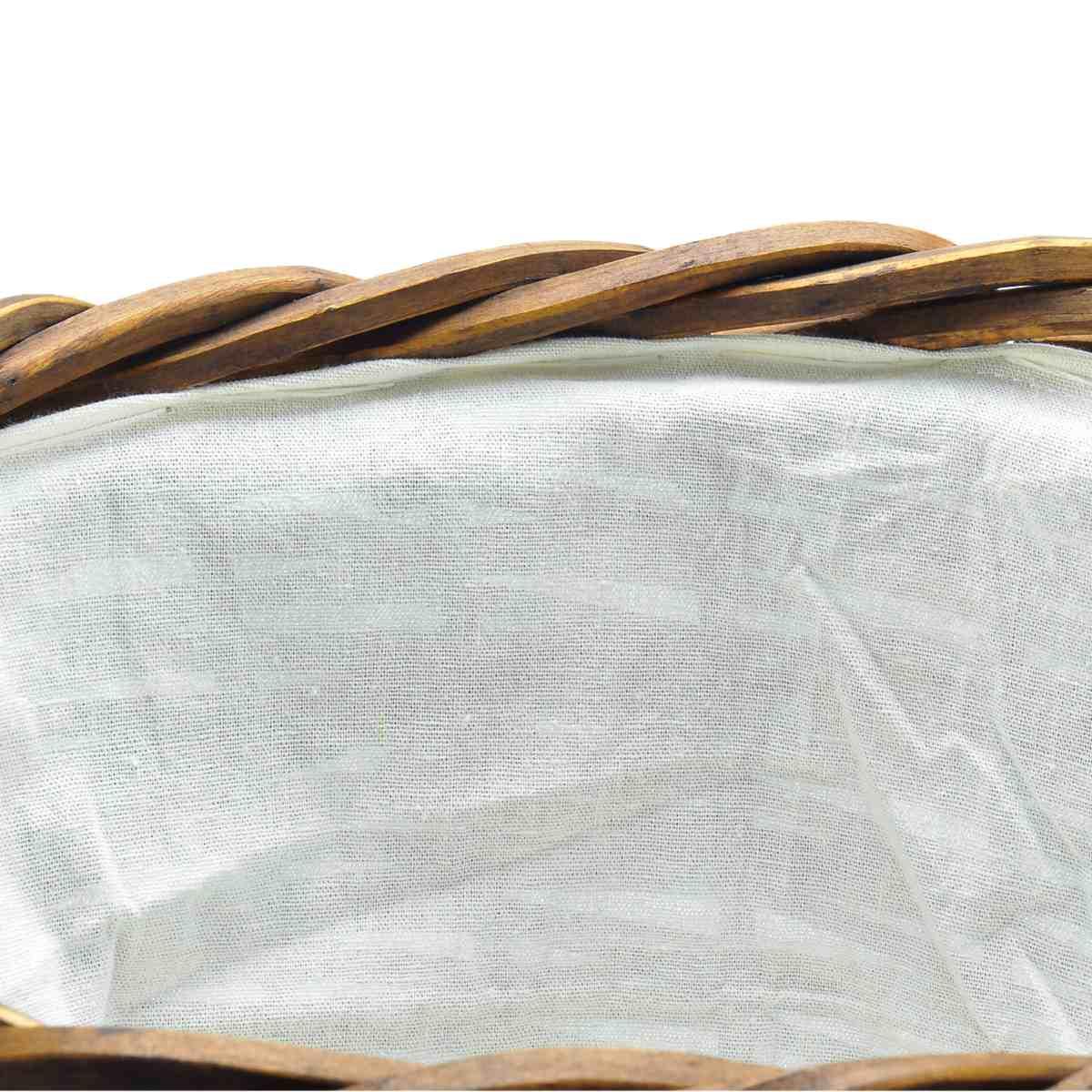 Cesto Vimini Portalegna Noce cm.45x35x32 | Vacchetti