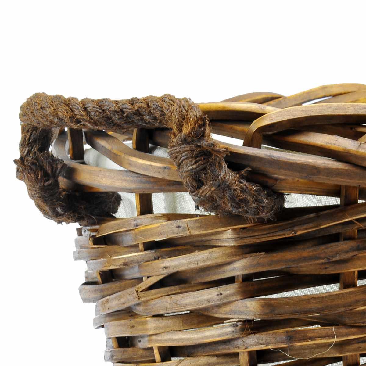 Cesto Vimini Portalegna Noce cm.45x35x32 | Vacchetti