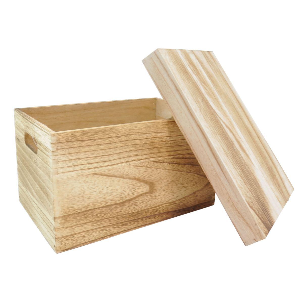 Scatola Porta Oggetti Legno con Coperchio cm.30 | Vacchetti