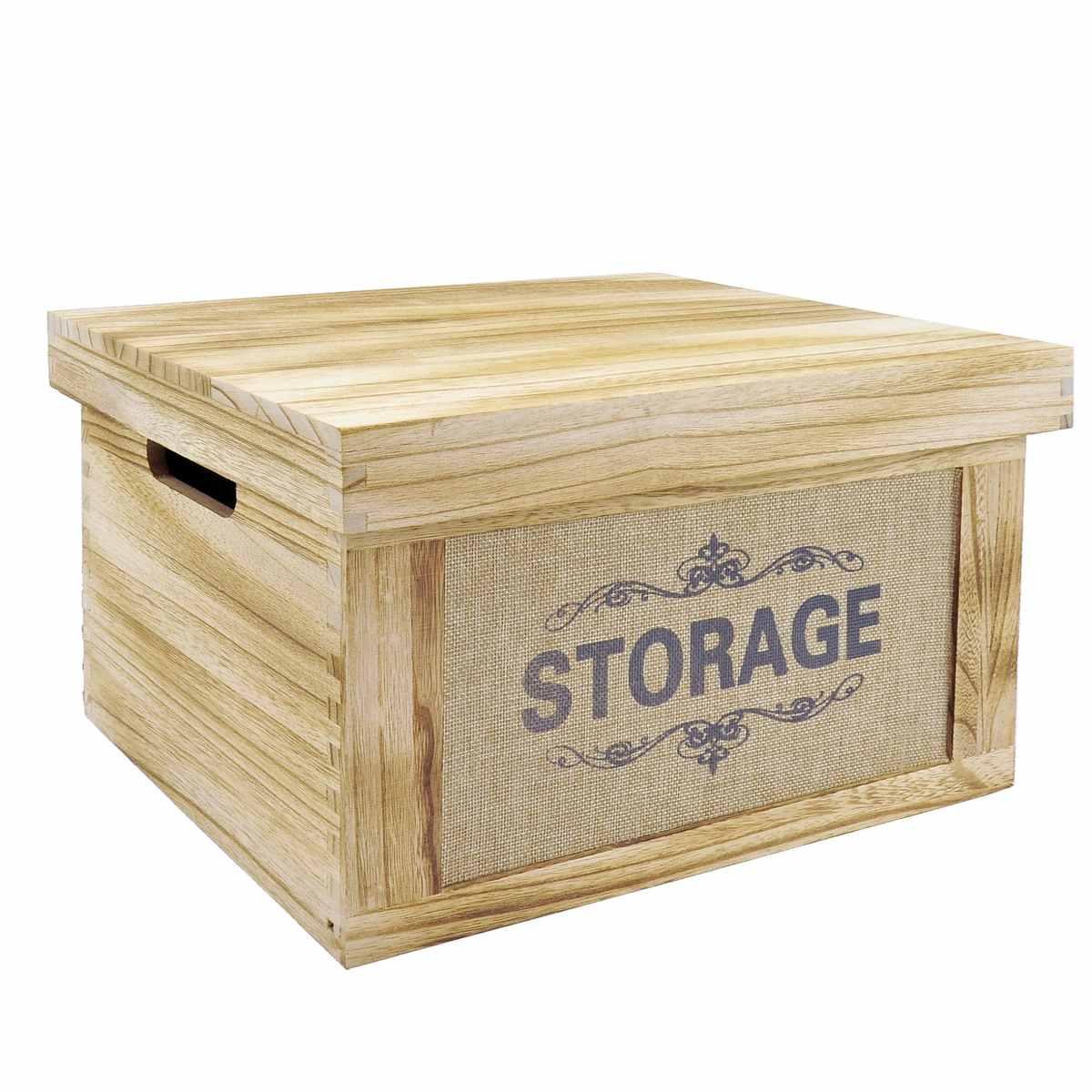 Scatola Porta Oggetti Legno con Coperchio cm.30 | Vacchetti