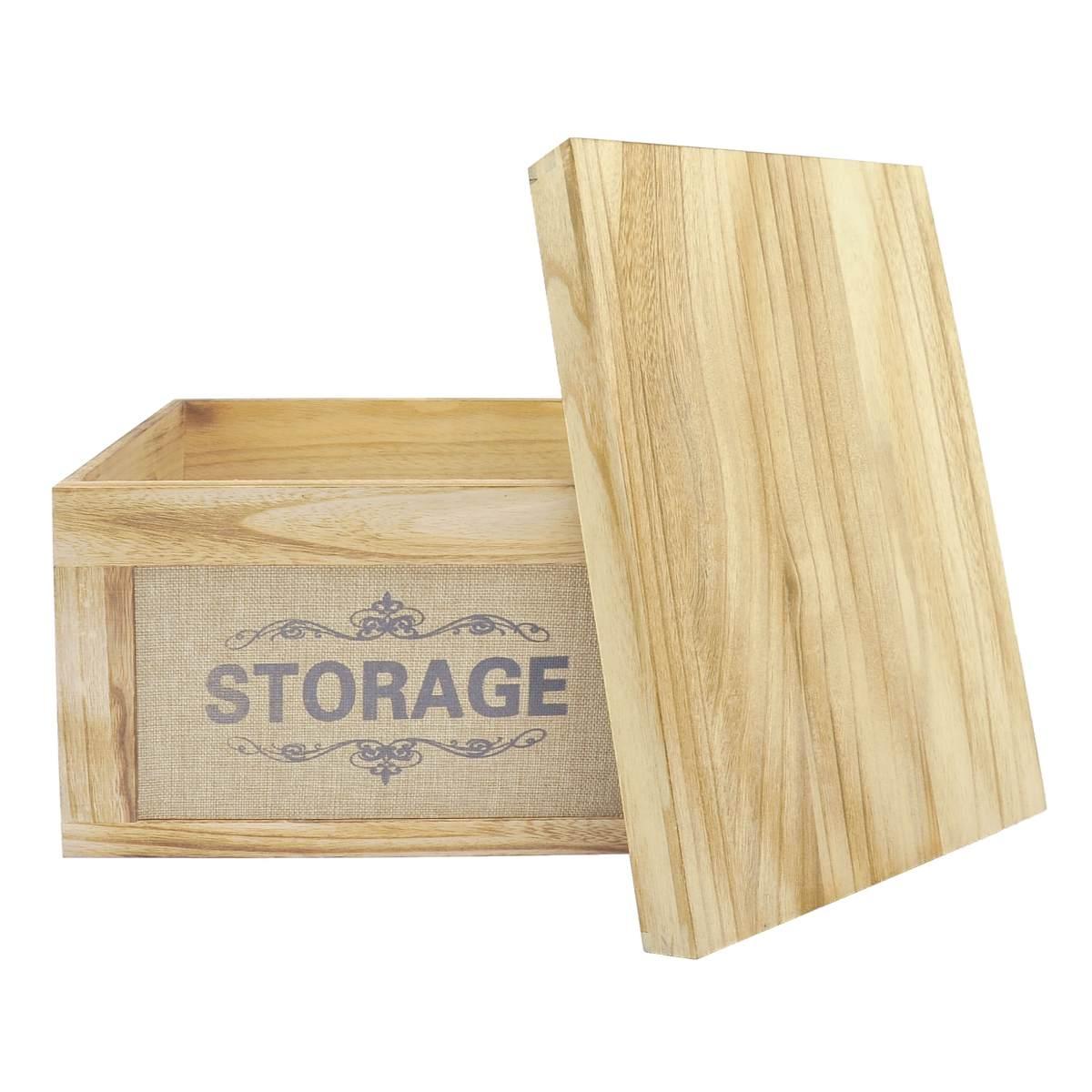 Scatola Porta Oggetti Legno con Coperchio cm.30 | Vacchetti