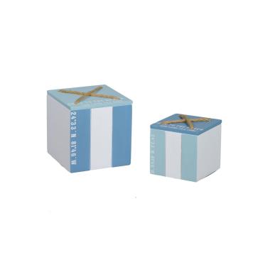 Scatola Legno Mare Quadrata cm.15x15x15,5 | Vacchetti