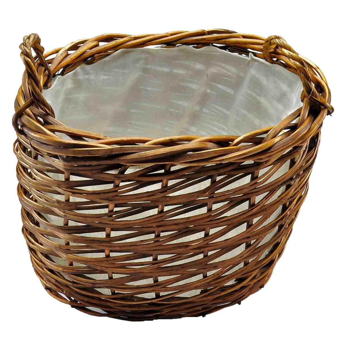 Cesto Vimini Portalegna Noce cm.47x33x46 | Vacchetti