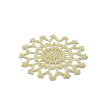 Decorazione Natalizia Fiocco Neve Pizzo Crema cm.15 |Vacchetti