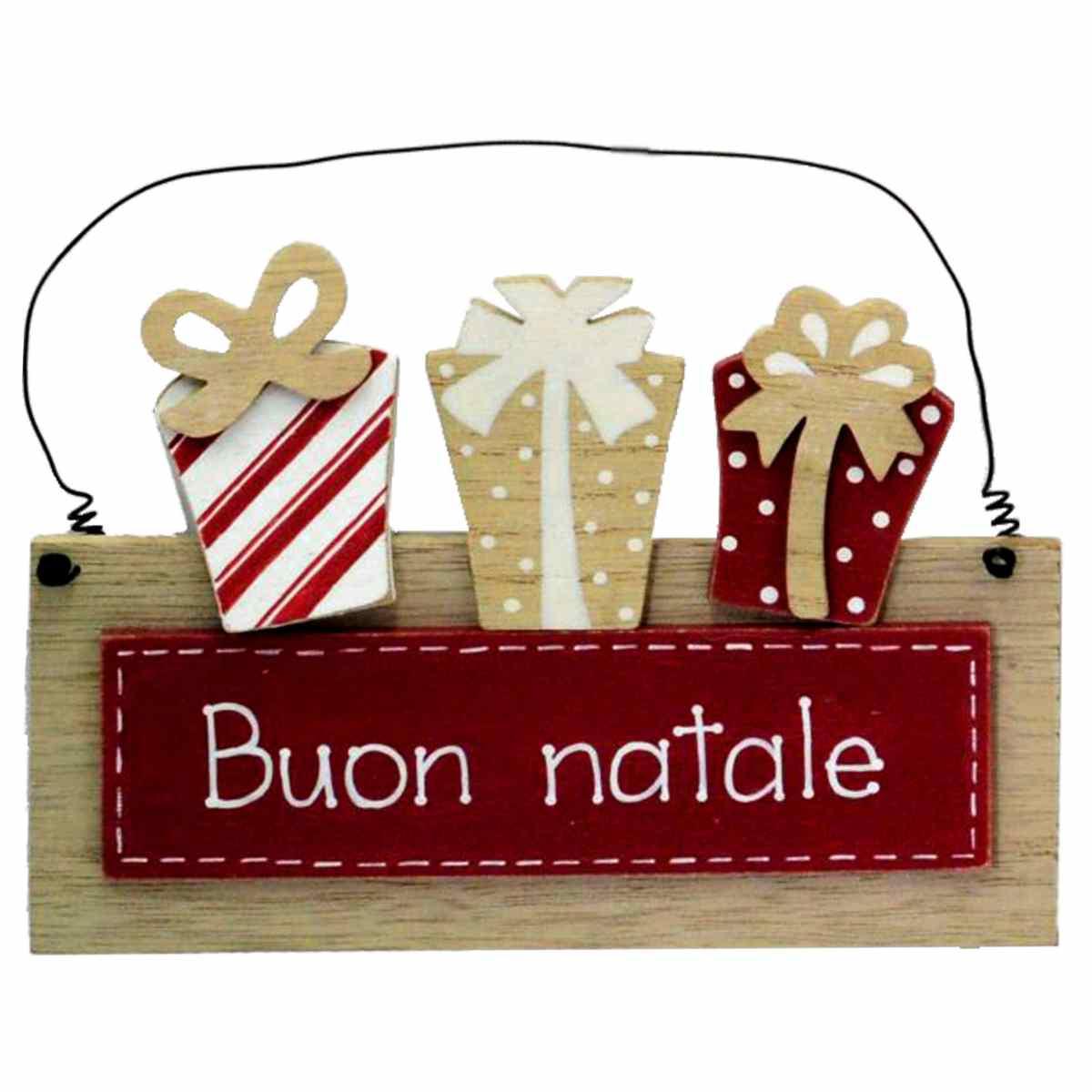 Fuoriporta Targa Legno Buon Natale cm.18x12 |M2 Store