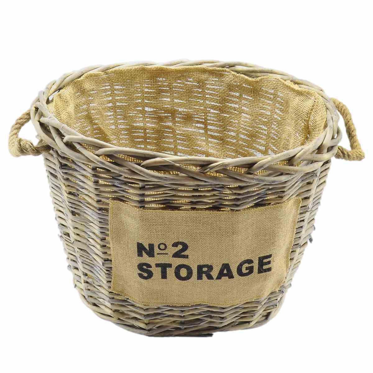 Cesto Vimini Portalegna Storage cm.41x33x31 | Vacchetti