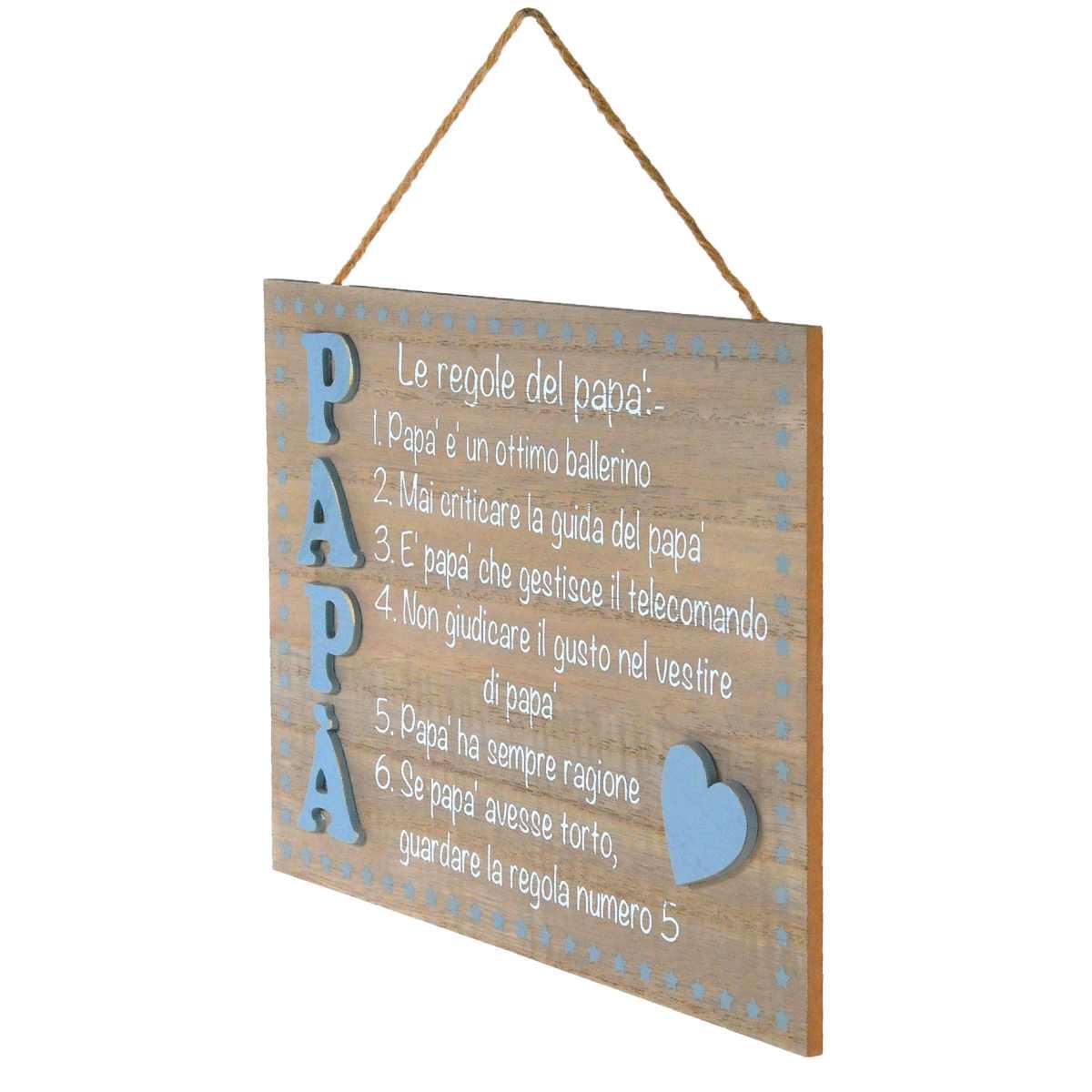 Targa Legno Regole Pap cm.24x17 | Vacchetti