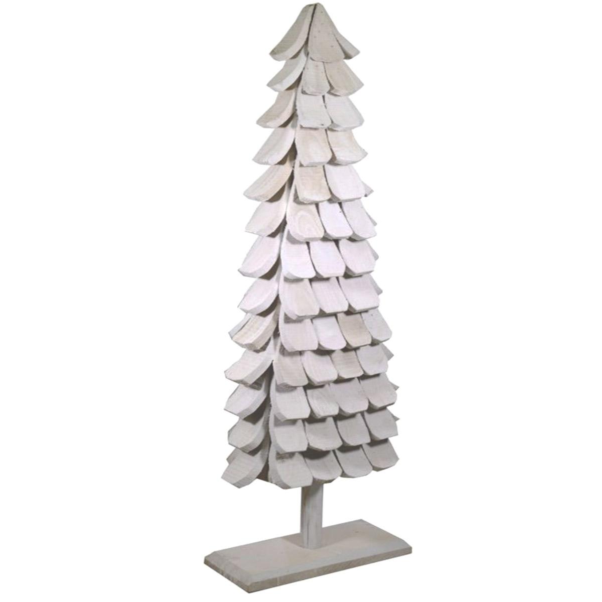 Albero Natale cm.180 Bianco Legno |Vacchetti