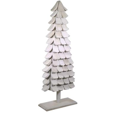 Albero Natale cm.180 Bianco Legno |Vacchetti