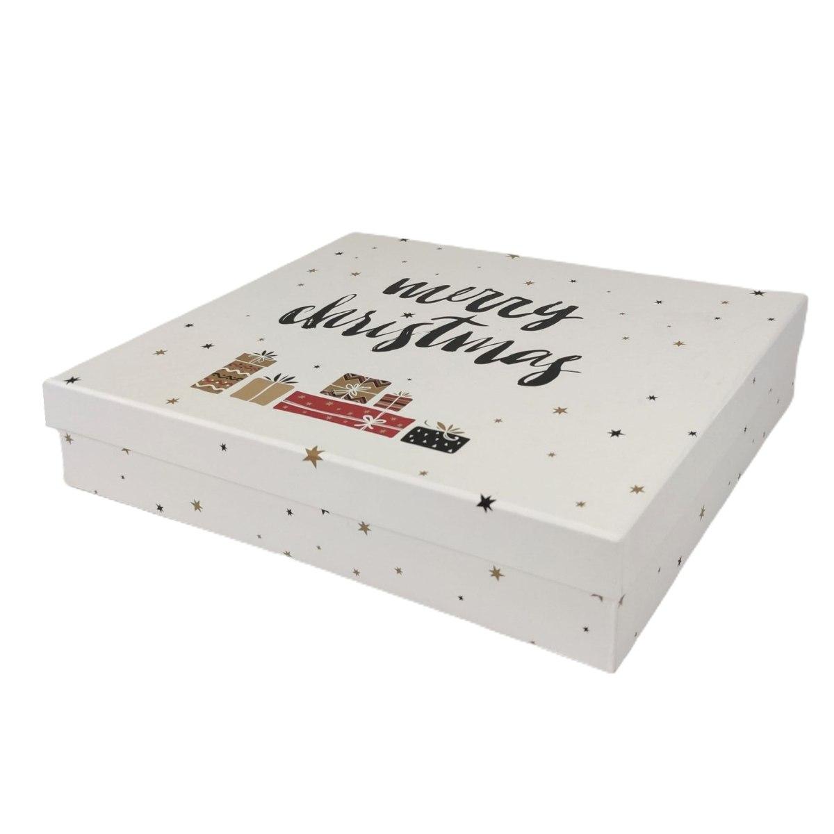 Scatola Natale Cartone Rettangolare cm.38x30xh8 |Vacchetti