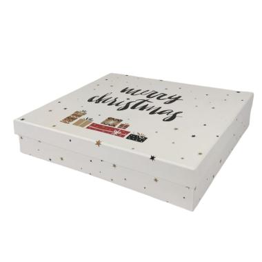 Scatola Natale Cartone Rettangolare cm.38x30xh8 |Vacchetti