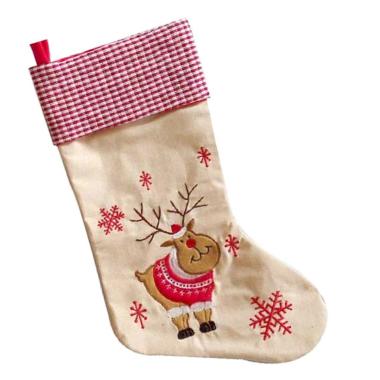 Calza Befana Tessuto con Renna cm.42