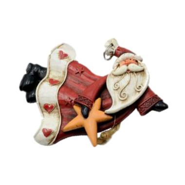 Decorazione Natalizia Babbo Natale Resina cm.12xh8,5 |Vacchetti