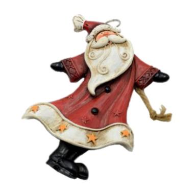 Decorazione Natalizia Babbo Natale Resina cm.12xh8,5 |Vacchetti