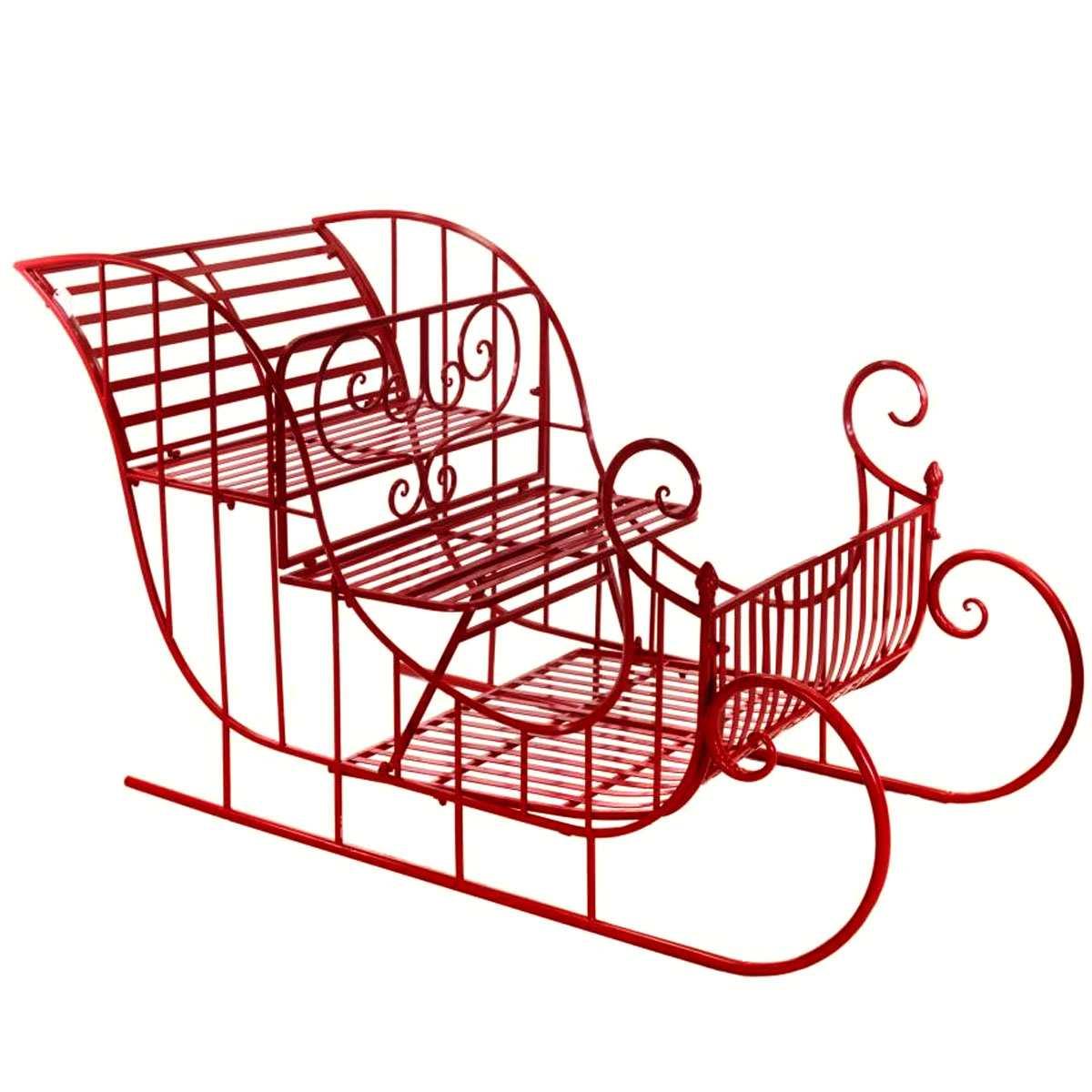 Slitta Metallo Rossa cm.167x83x96 |Vacchetti