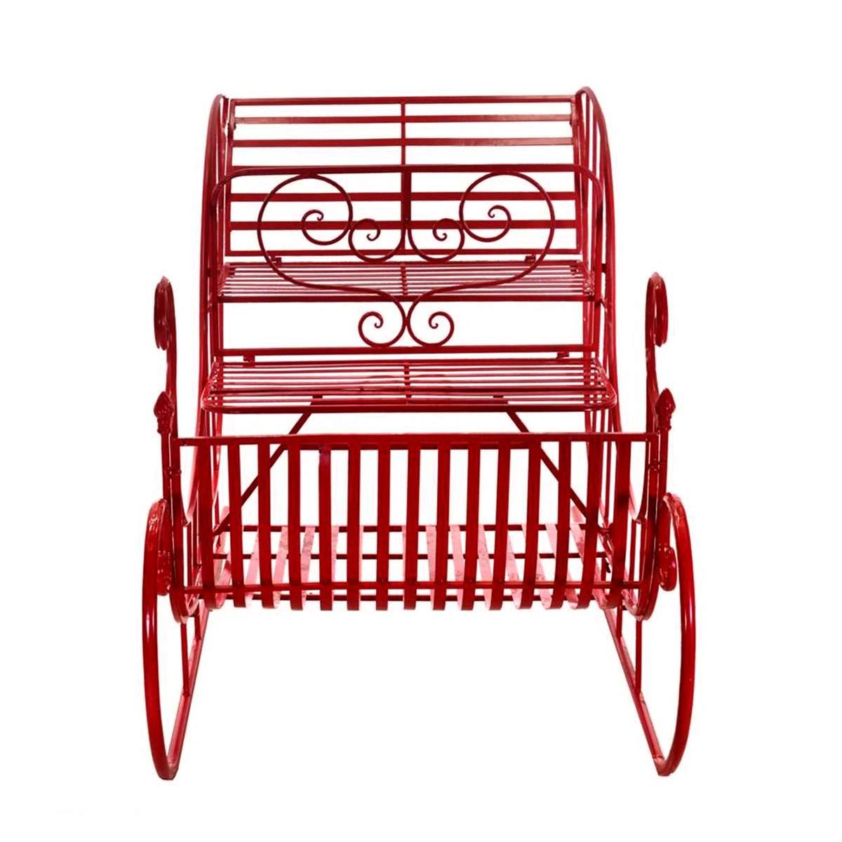 Slitta Metallo Rossa cm.167x83x96 |Vacchetti