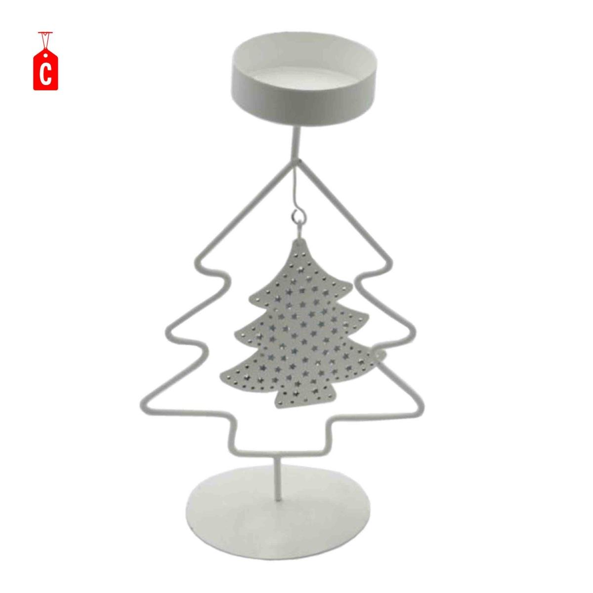 Portacandela natale metallo modelli 11 x 20 cm