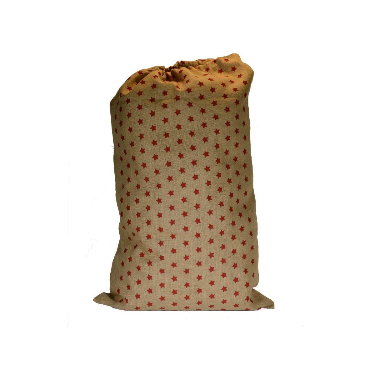 Sacco Natalizio Juta con Stelle Rosse 60x95 |Vacchetti