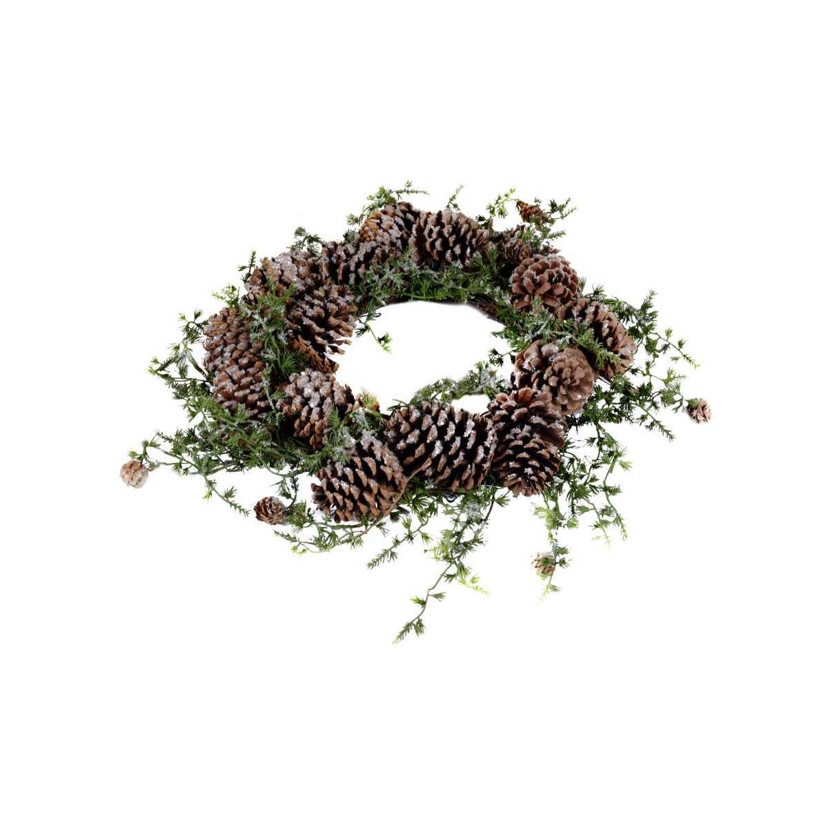 Ghirlanda cm.46 Verde con Pigne e Rami |Vacchetti