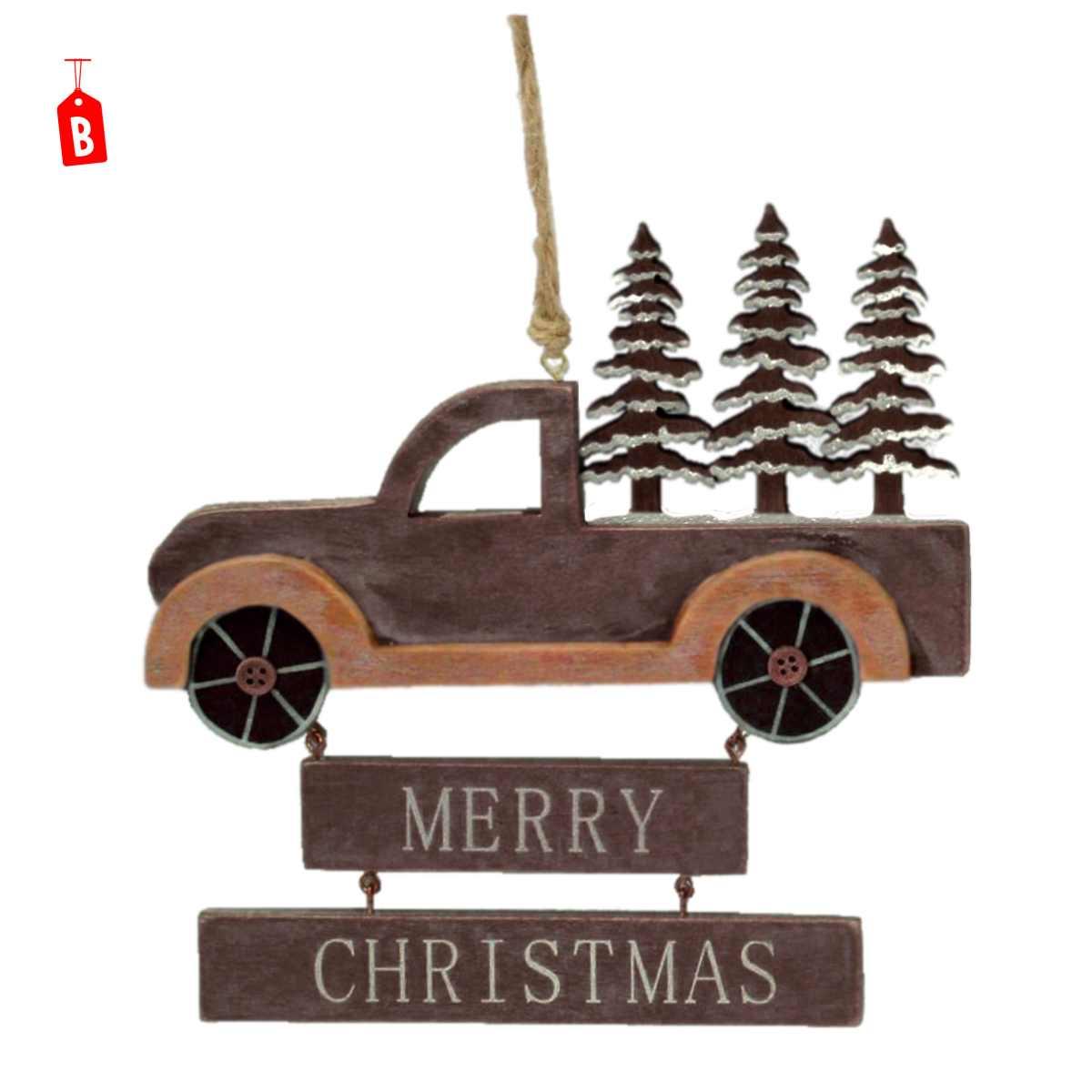 Fuoriporta Furgoncino Legno con Scritta cm.15 |M2 Store