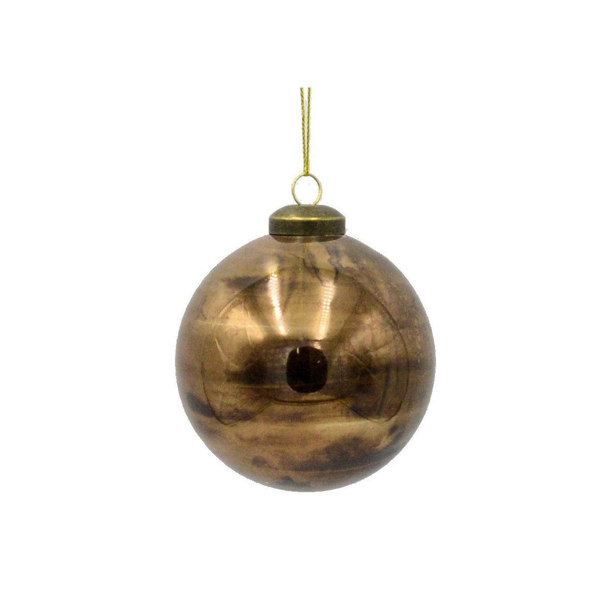 Pallina Natale Vetro cm.8 Bronzo |Vacchetti