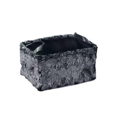 Cesto Nero Pelliccia cm.32x22x18 | Vacchetti