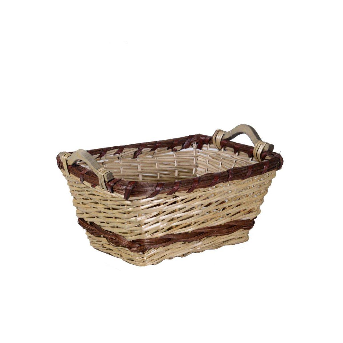 Cesto Natale Vimini Rettan. Fascia cm.42x33x19 |Vacchetti