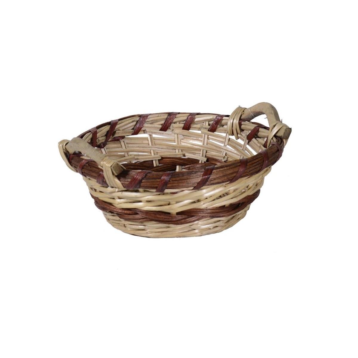 Cesto Natale Vimini Tondo Fascia cm.Ø28x12 |Vacchetti