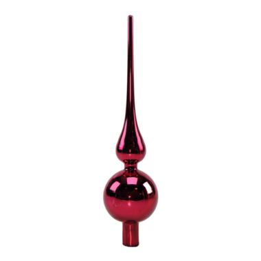 Puntale Albero Natale Vetro cm.28 Rosa Scuro Lucido |M2 Store