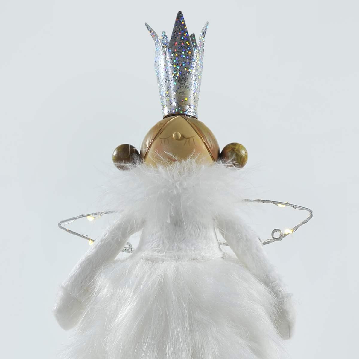 Angelo Metallo Bianco con LED cm.41 |Vacchetti