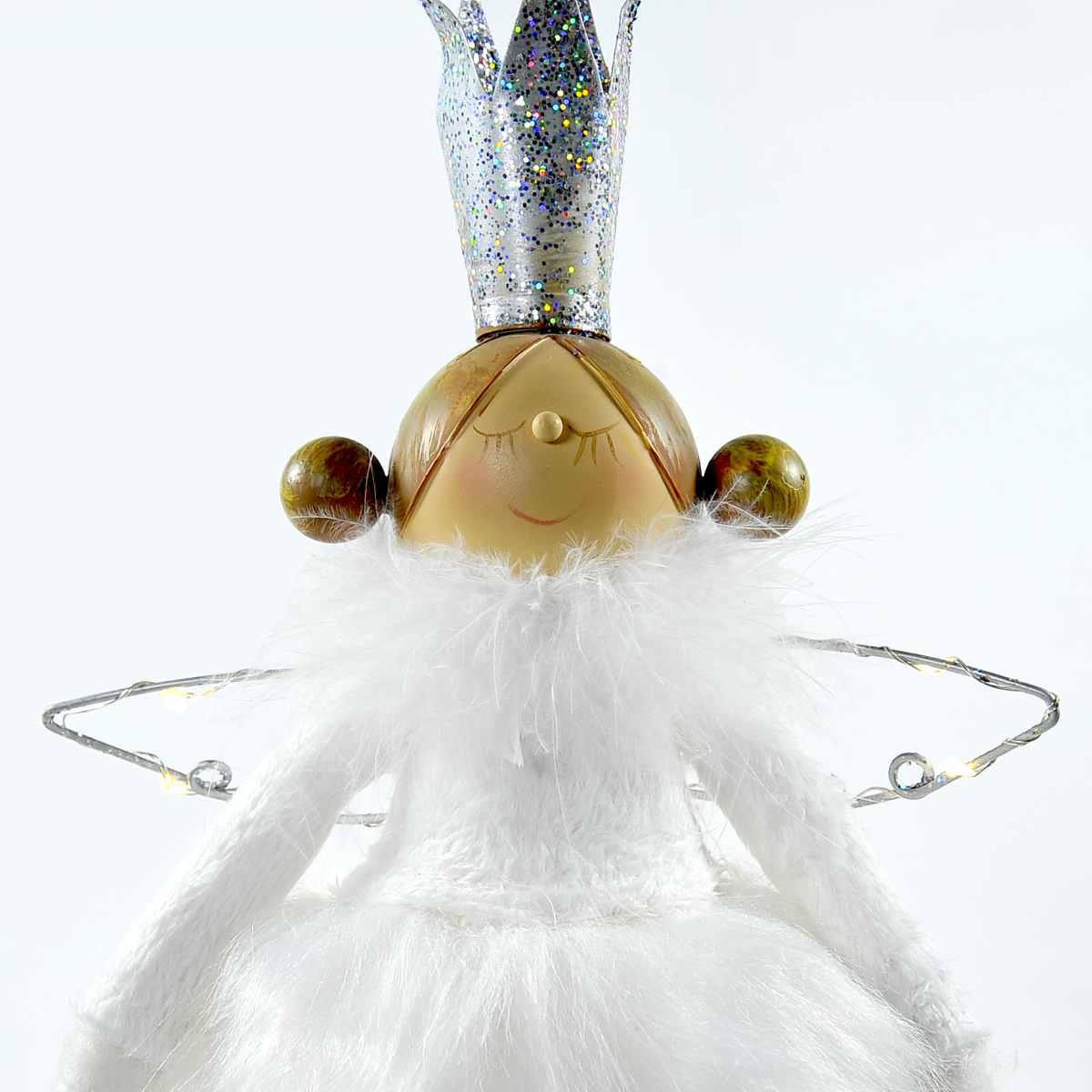 Angelo Metallo Bianco con LED cm.41 |Vacchetti