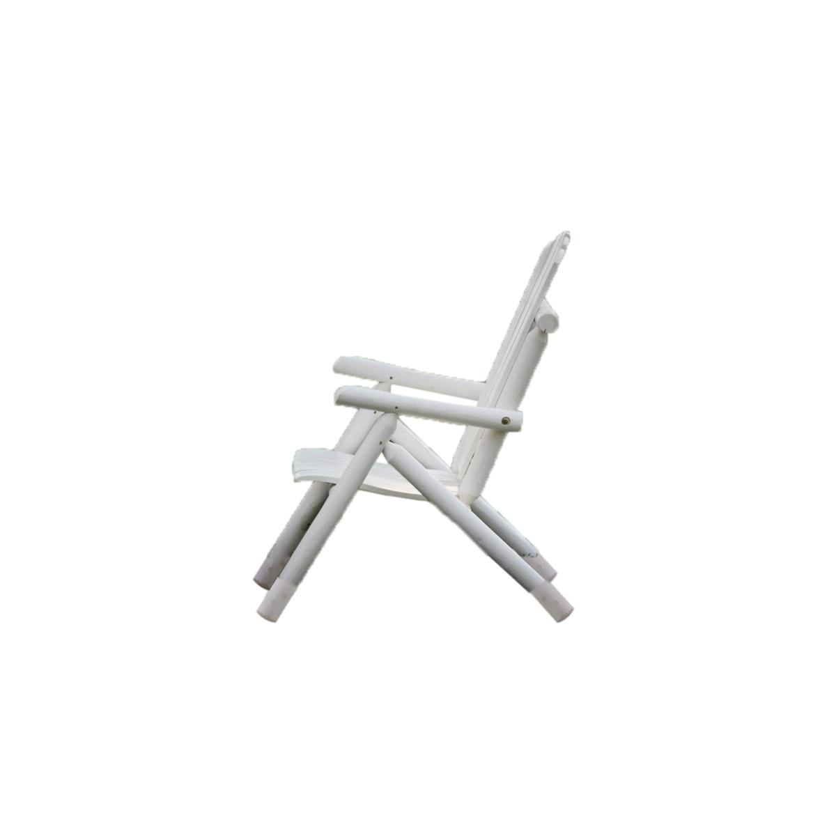 Poltrona Legno Kyoto Bianca cm.67x83x102