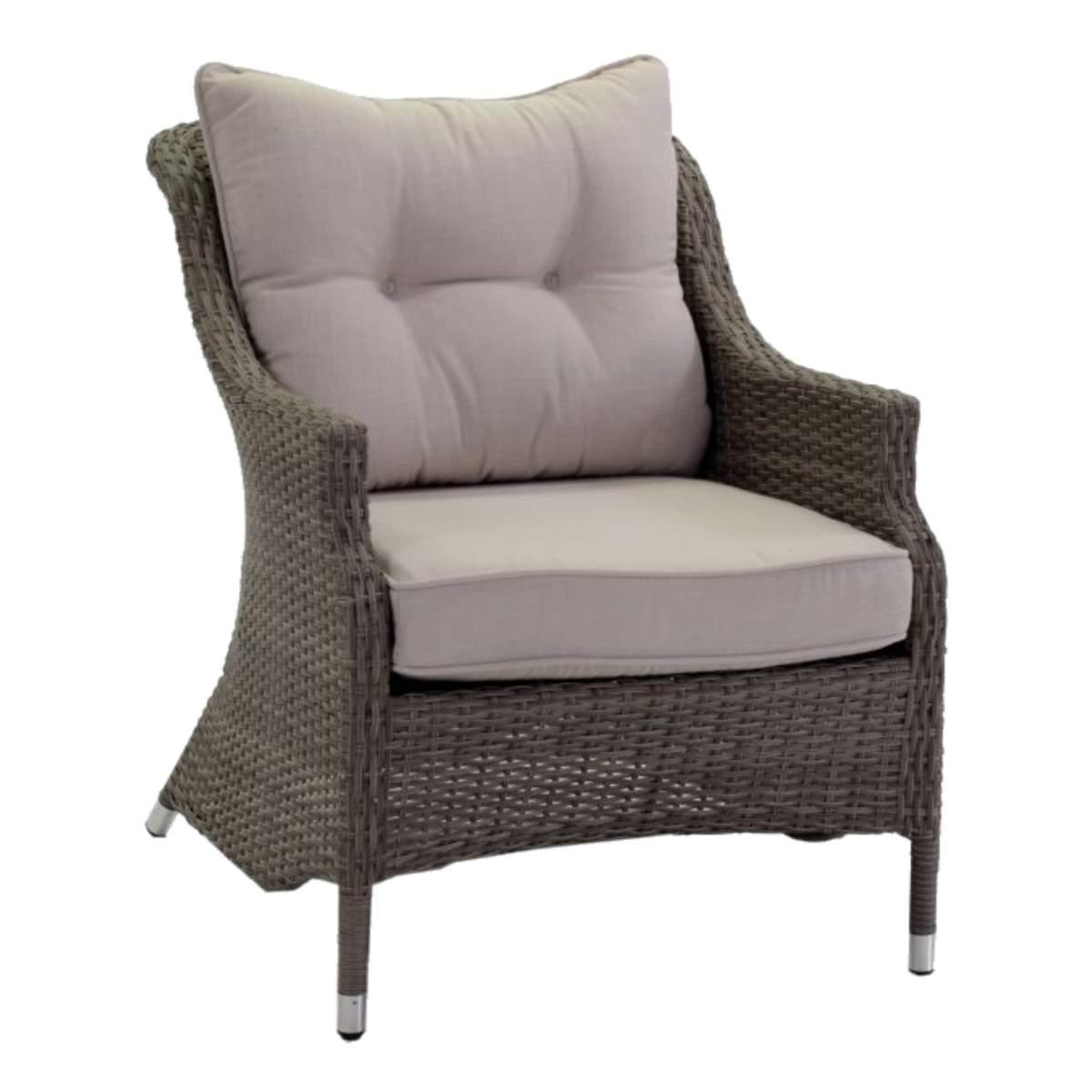 Salotto Atlanta Polyrattan Grigio Set 4 Pezzi | Vacchetti