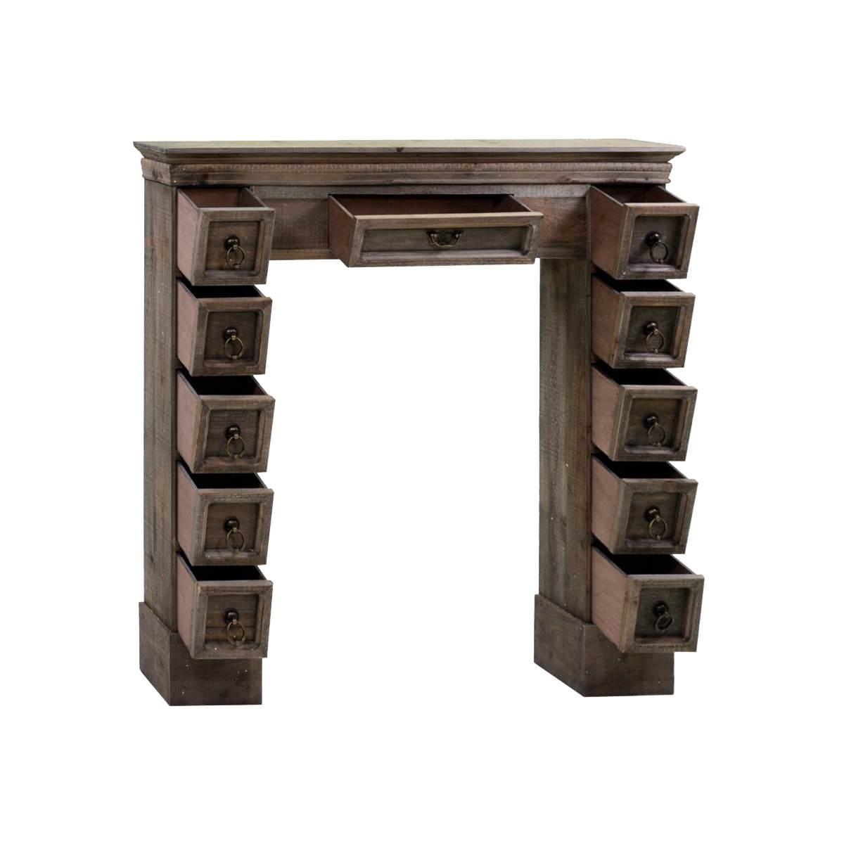 Camino Cornice Legno con Cassetti cm.108x18x101 | Vacchetti