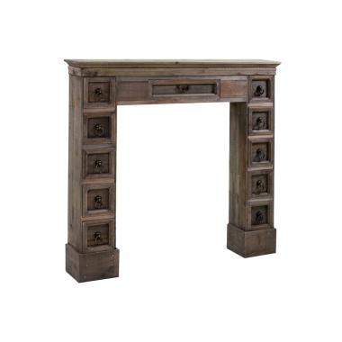 Camino Cornice Legno con Cassetti cm.108x18x101 | Vacchetti