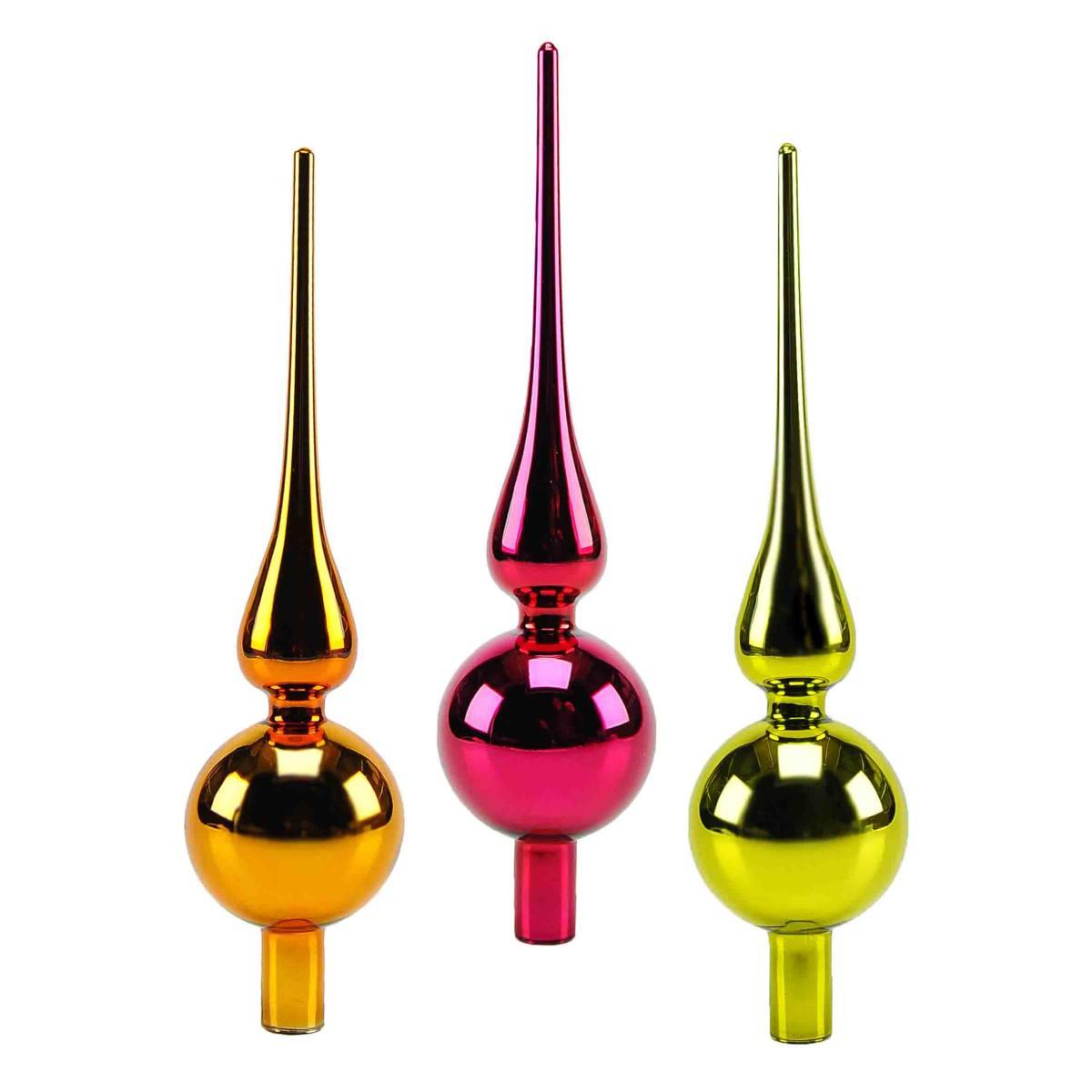 Puntale Albero Natale Vetro cm.27 3 Colori |M2 Store