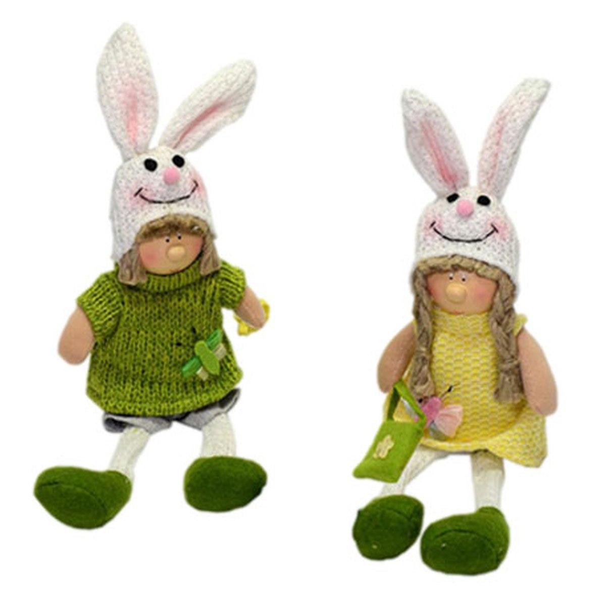 Bambina Verde con Cappello Coniglio | Vacchetti