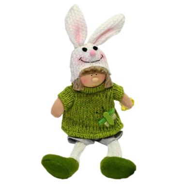 Bambina Verde con Cappello Coniglio | Vacchetti